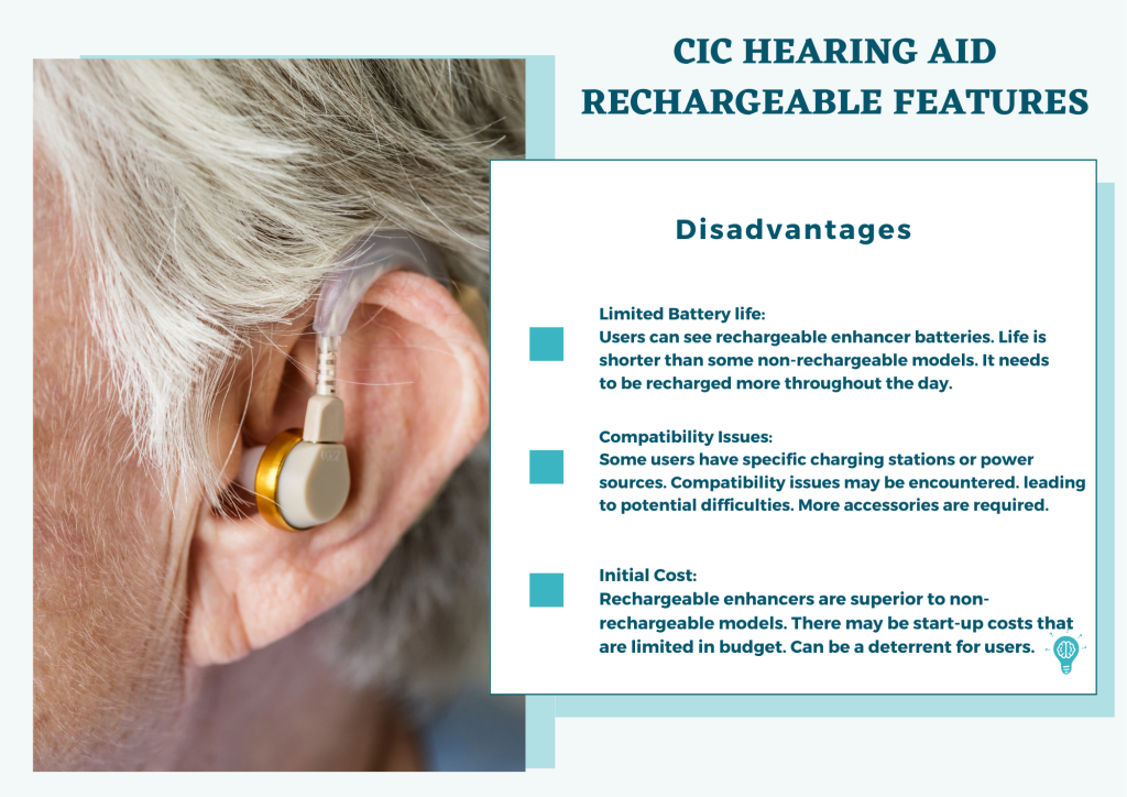CIC Hearing Aid Rechargeable Features Disadvantages